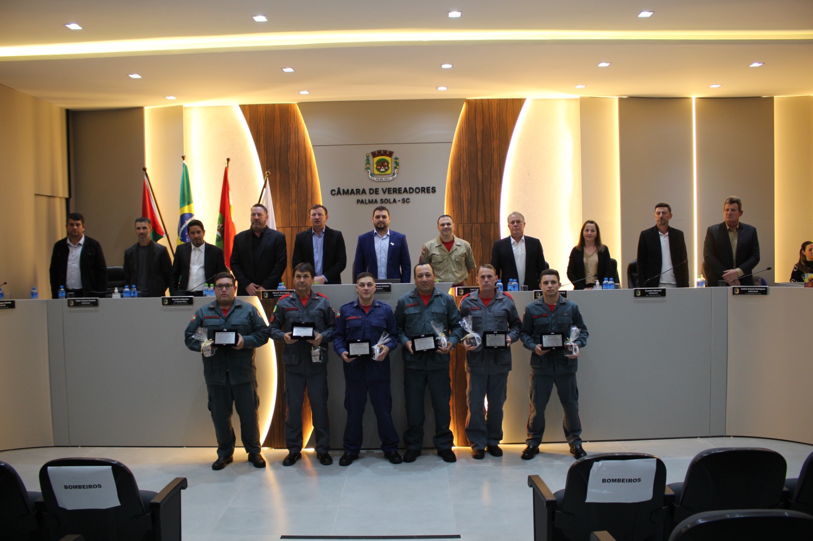 Câmara Municipal de Vereadores de Palma Sola realiza Sessão Solene em homenagem ao Corpo de Bombeiros Militar de Palma Sola